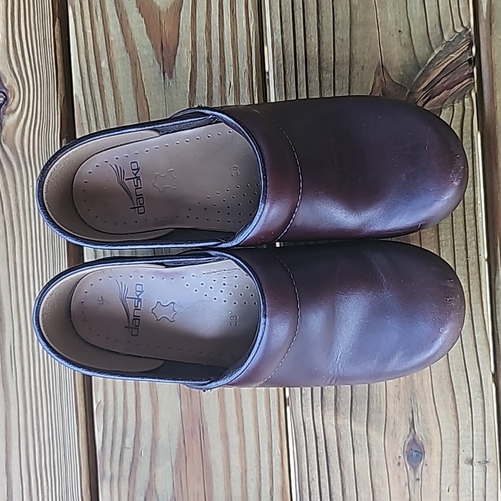 Brown Dansko Leather Clogs size 38